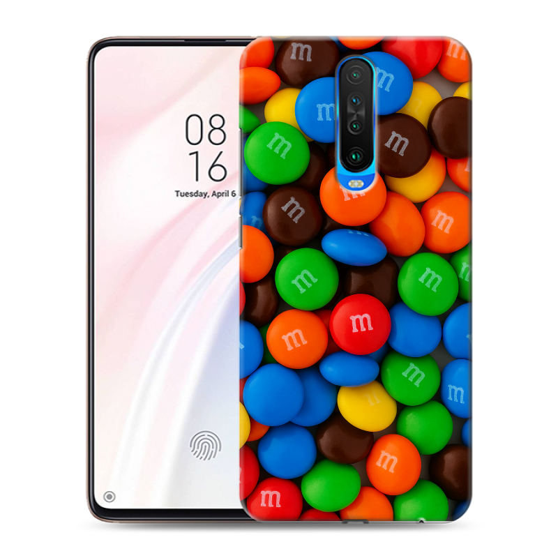 Силиконовый противоударный чехол на Xiaomi RedMi K30 с принтом Конфеты Силиконовый противоударный чехол на Xiaomi RedMi K30 с принтом Конфеты