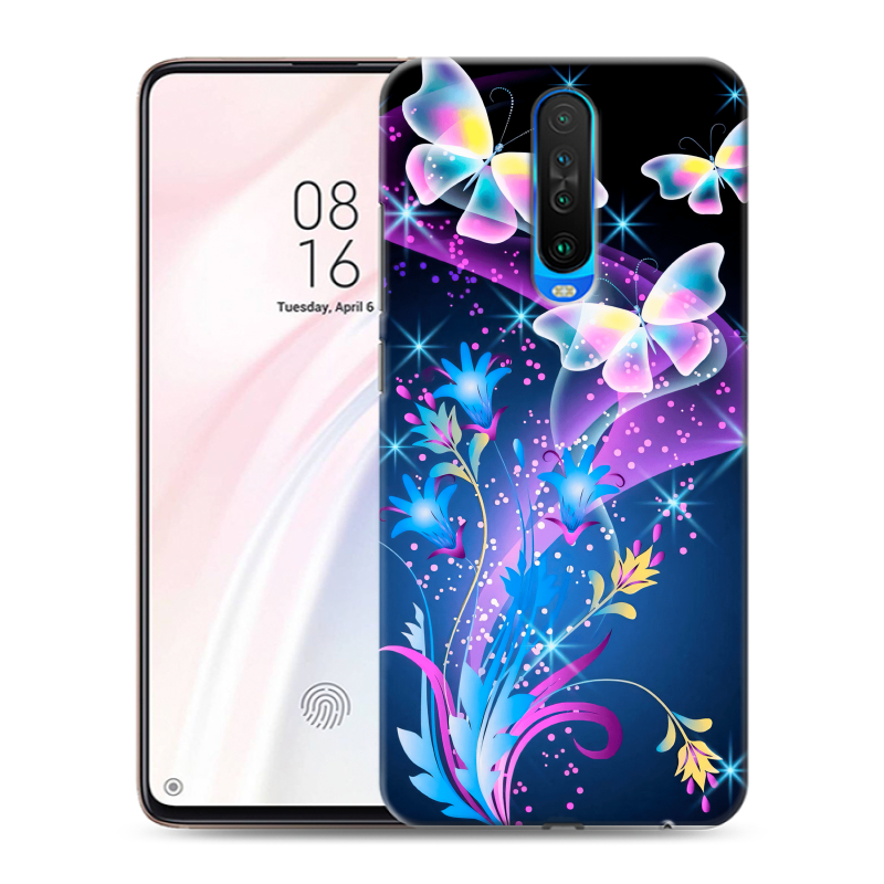 Силиконовый чехол на Xiaomi RedMi K30 с принтом Бабочки Силиконовый чехол на Xiaomi RedMi K30 с принтом Бабочки