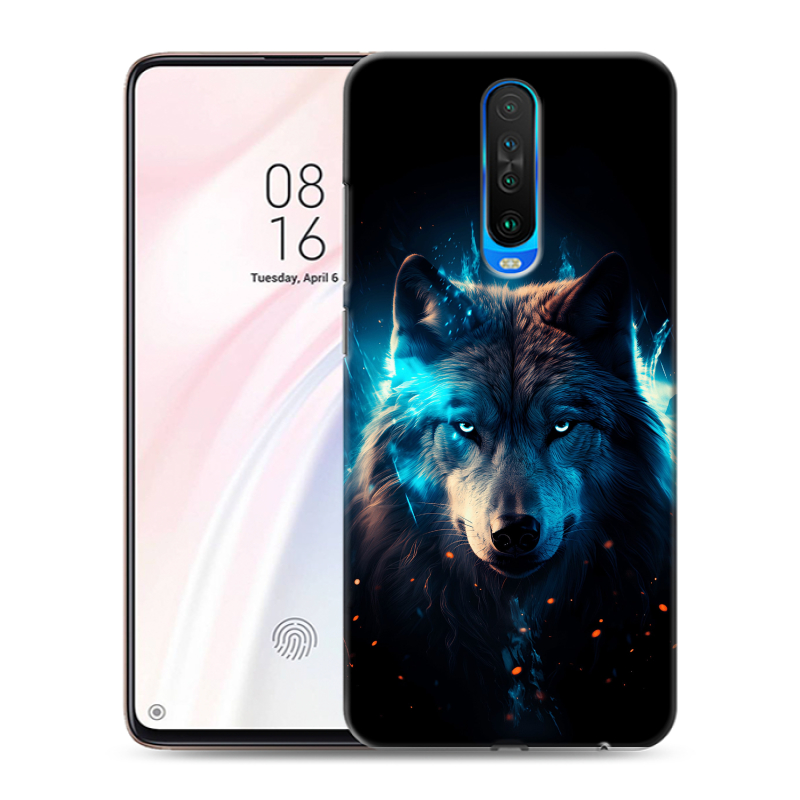 Силиконовый чехол на Xiaomi RedMi K30 с принтом Волк ночной Силиконовый чехол на Xiaomi RedMi K30 с принтом Волк ночной