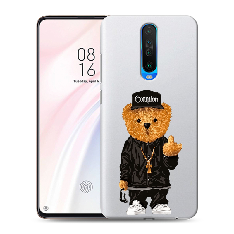 Силиконовый противоударный чехол на Xiaomi RedMi K30 с принтом Плюшевый медведь Силиконовый противоударный чехол на Xiaomi RedMi K30 с принтом Плюшевый медведь