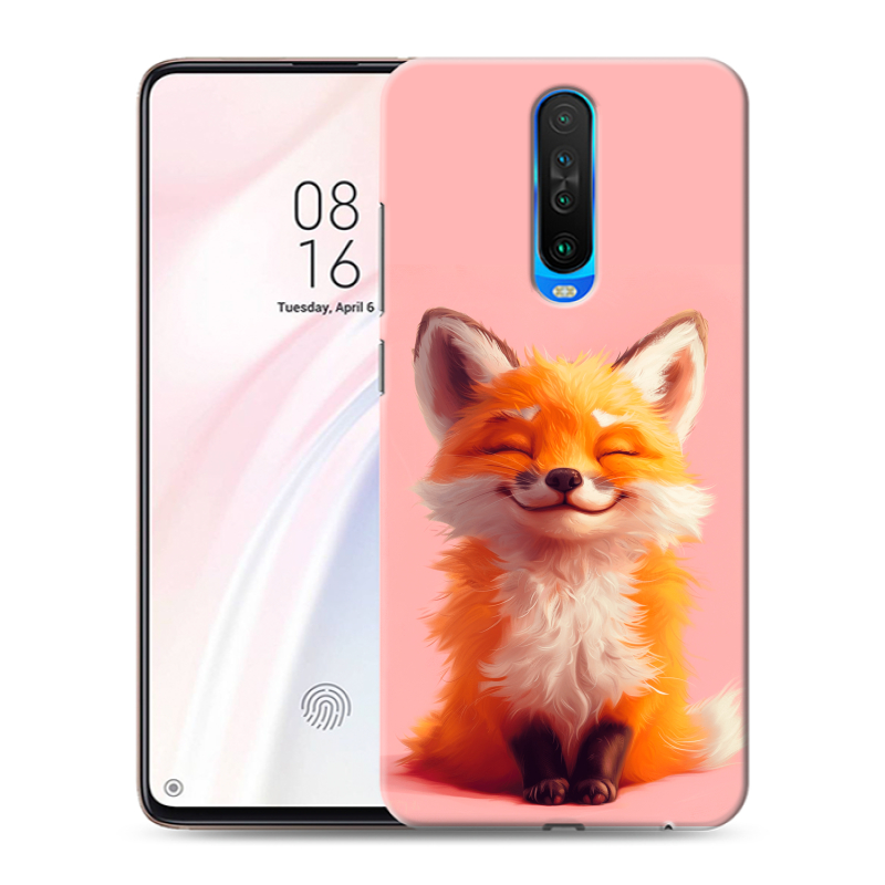 Силиконовый чехол на Xiaomi RedMi K30 с принтом милая лиса Силиконовый чехол на Xiaomi RedMi K30 с принтом милая лиса