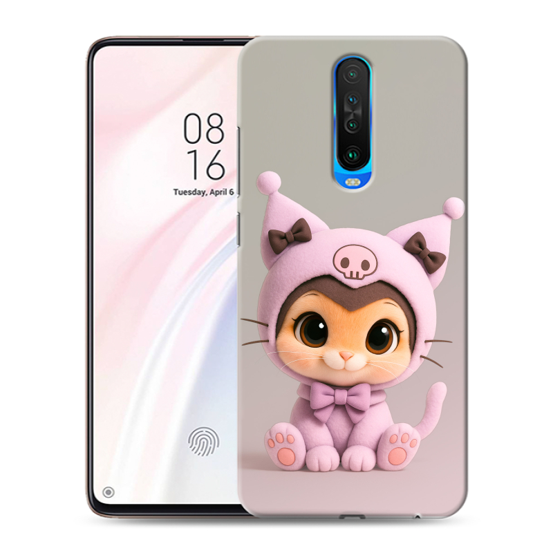 Силиконовый противоударный чехол на Xiaomi RedMi K30 с принтом Куроми Kuromi Силиконовый противоударный чехол на Xiaomi RedMi K30 с принтом Куроми Kuromi