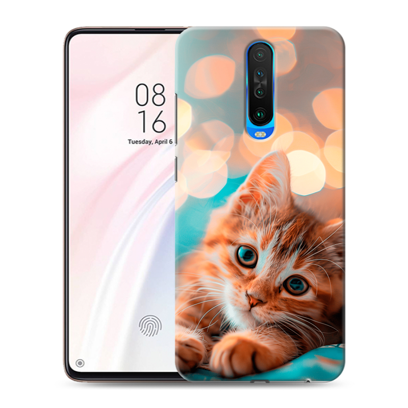 Силиконовый чехол на Xiaomi RedMi K30 с принтом котик Силиконовый чехол на Xiaomi RedMi K30 с принтом котик