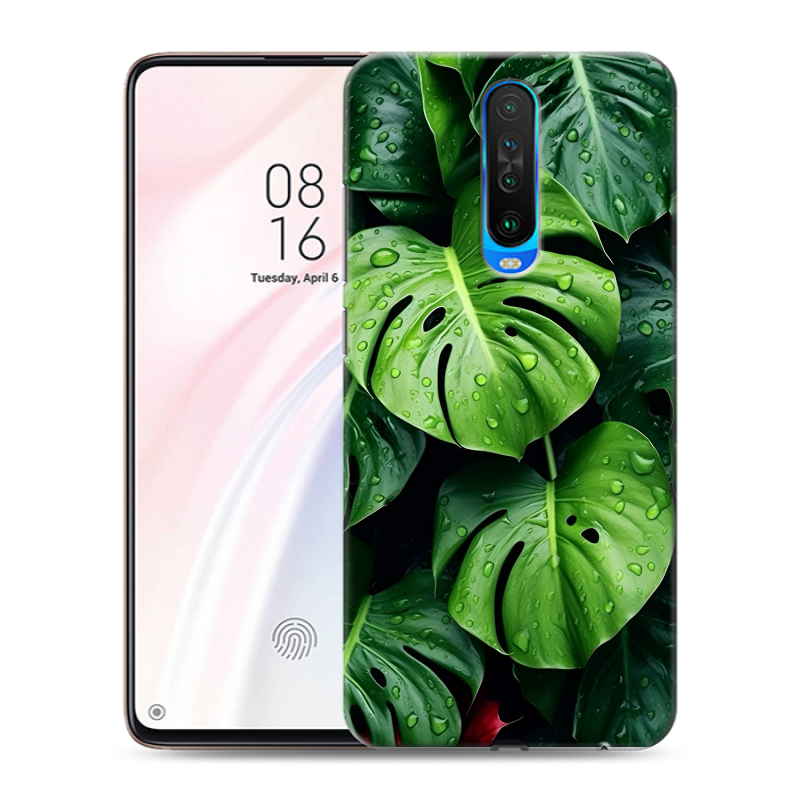 Пластиковый чехол на Xiaomi RedMi K30 с принтом Листья Пластиковый чехол на Xiaomi RedMi K30 с принтом Листья