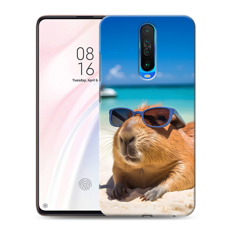 Пластиковый чехол на Xiaomi RedMi K30 с принтом Капибара Пластиковый чехол на Xiaomi RedMi K30 с принтом Капибара
