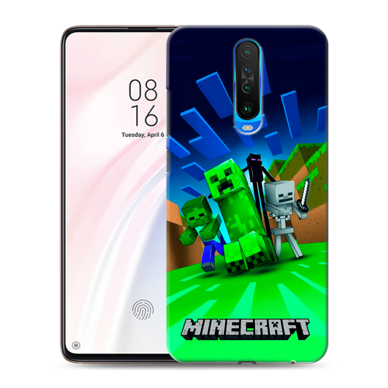 Силиконовый чехол на Xiaomi RedMi K30 с принтом Майнкрафт Силиконовый чехол на Xiaomi RedMi K30 с принтом Майнкрафт