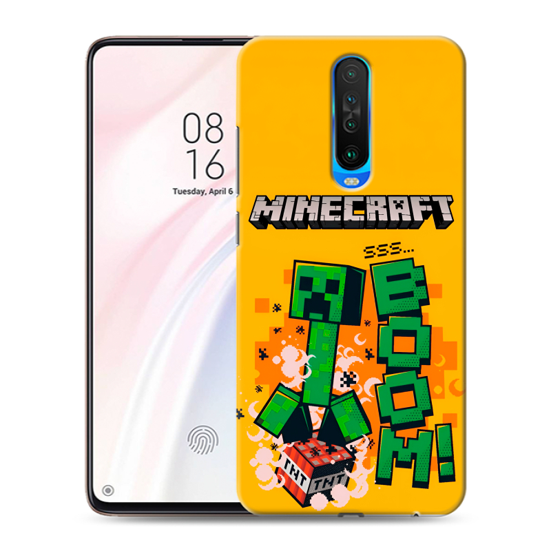 Пластиковый чехол на Xiaomi RedMi K30 с принтом Майнкрафт Minecraft Пластиковый чехол на Xiaomi RedMi K30 с принтом Майнкрафт Minecraft