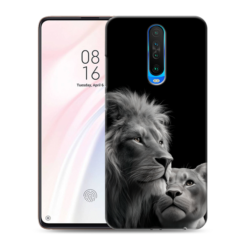 Силиконовый чехол на Xiaomi RedMi K30 с принтом Лев кошки Силиконовый чехол на Xiaomi RedMi K30 с принтом Лев кошки
