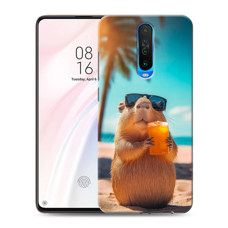 Пластиковый чехол на Xiaomi RedMi K30 с принтом Капибара Пластиковый чехол на Xiaomi RedMi K30 с принтом Капибара