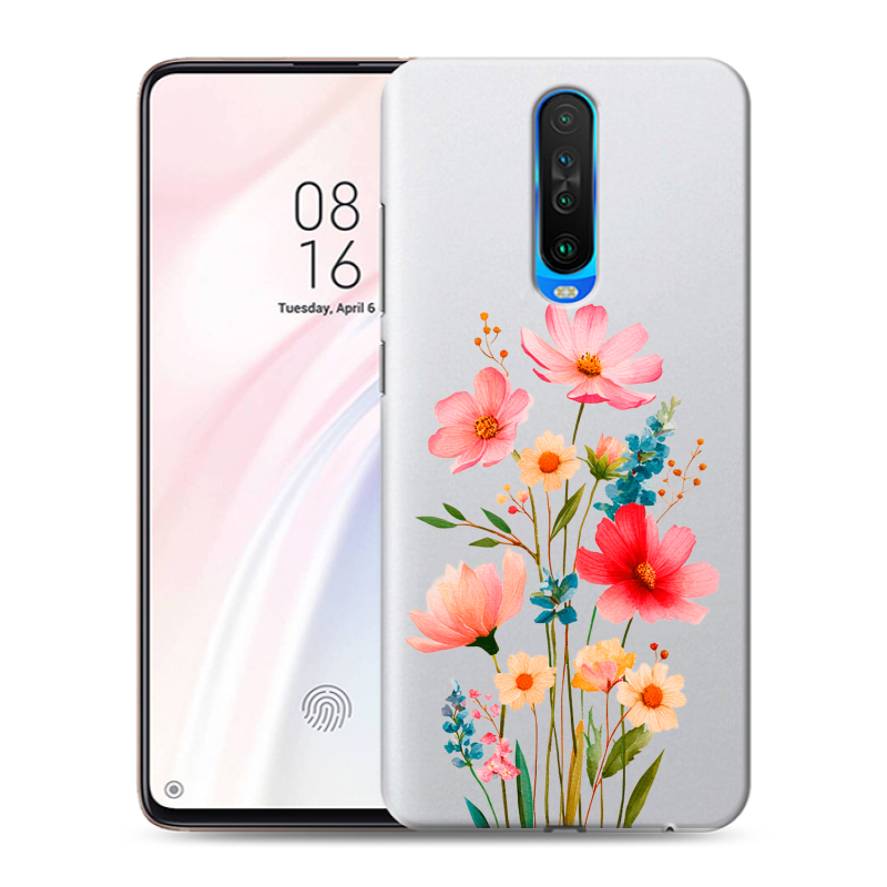 Силиконовый чехол на Xiaomi RedMi K30 с принтом Цветы Силиконовый чехол на Xiaomi RedMi K30 с принтом Цветы