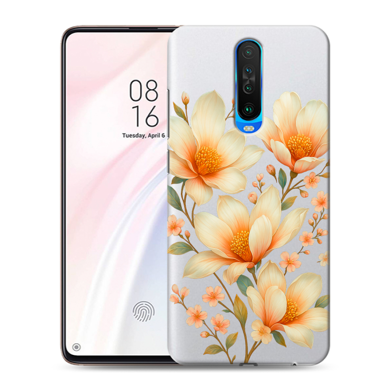 Силиконовый чехол на Xiaomi RedMi K30 с принтом Цветы Силиконовый чехол на Xiaomi RedMi K30 с принтом Цветы