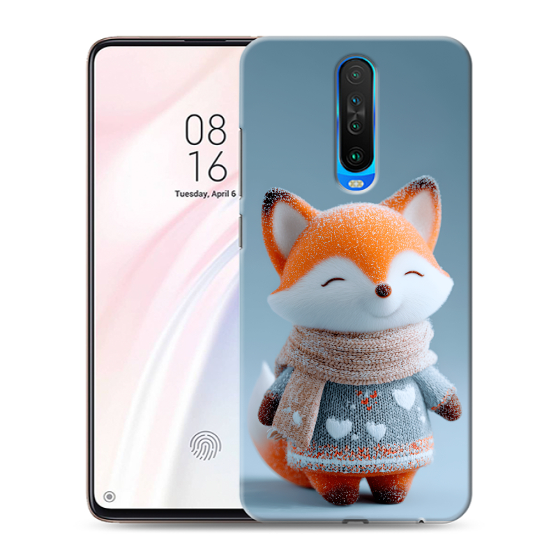 Силиконовый противоударный чехол на Xiaomi RedMi K30 с принтом Лиса Силиконовый противоударный чехол на Xiaomi RedMi K30 с принтом Лиса