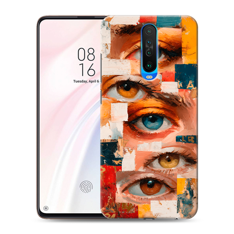 Силиконовый противоударный чехол на Xiaomi RedMi K30 с принтом Модный принт Силиконовый противоударный чехол на Xiaomi RedMi K30 с принтом Модный принт