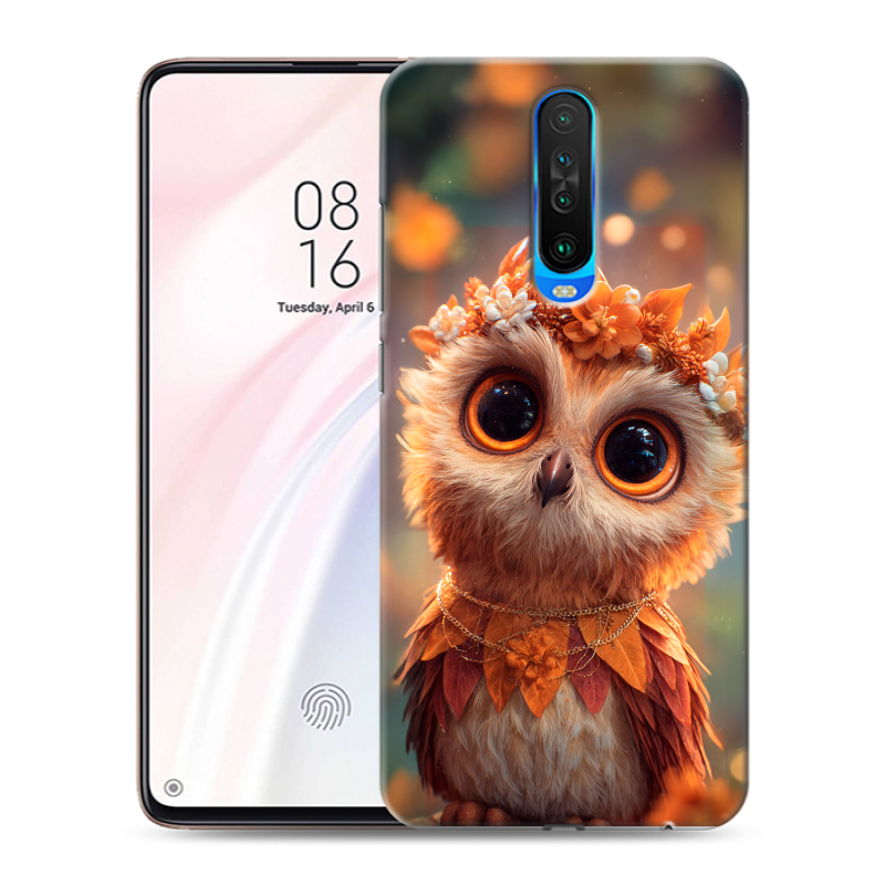 Силиконовый чехол на Xiaomi RedMi K30 с принтом Милая сова Силиконовый чехол на Xiaomi RedMi K30 с принтом Милая сова