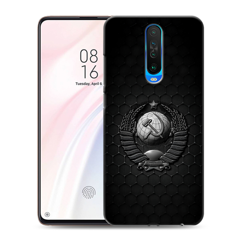 Пластиковый чехол на Xiaomi RedMi K30 с принтом Герб Флаг СССР Пластиковый чехол на Xiaomi RedMi K30 с принтом Герб Флаг СССР