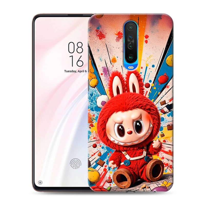 Пластиковый чехол на Xiaomi RedMi K30 с принтом Labubu Лабубу Пластиковый чехол на Xiaomi RedMi K30 с принтом Labubu Лабубу