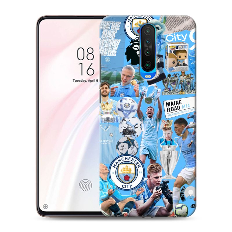 Пластиковый чехол на Xiaomi RedMi K30 с принтом Man City Манчестер Сити Пластиковый чехол на Xiaomi RedMi K30 с принтом Man City Манчестер Сити
