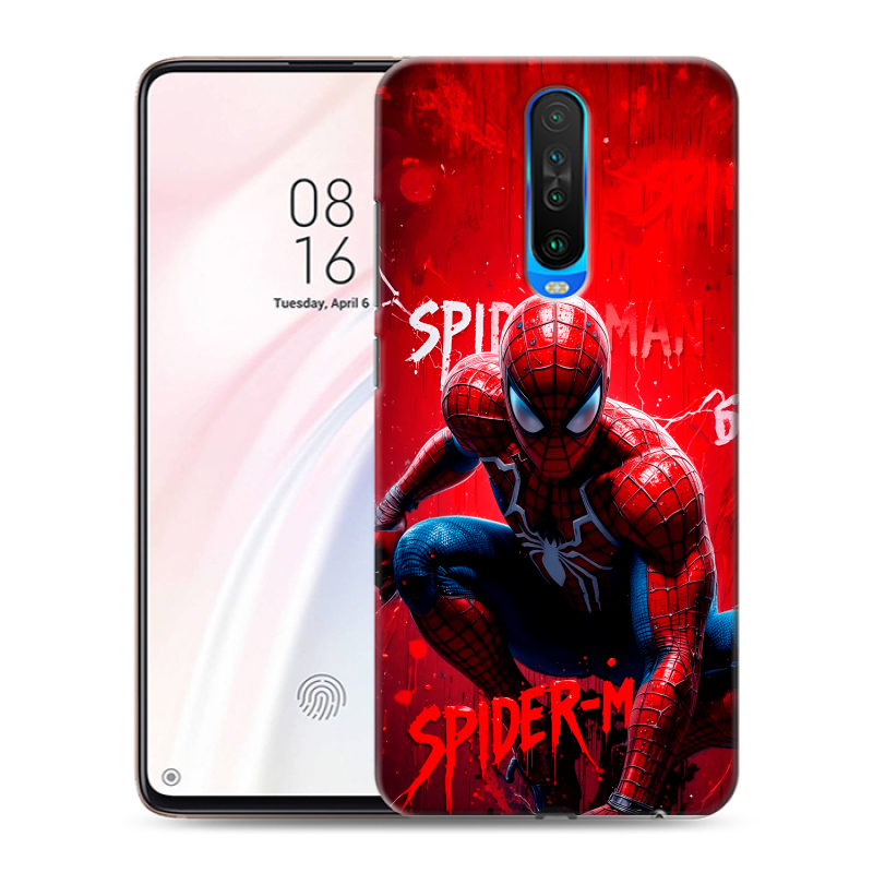 Силиконовый противоударный чехол на Xiaomi RedMi K30 с принтом Spiderman Человек паук Силиконовый противоударный чехол на Xiaomi RedMi K30 с принтом Spiderman Человек паук