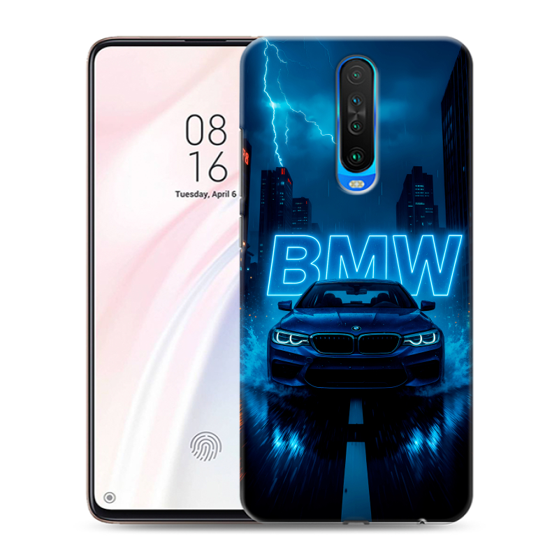 Силиконовый противоударный чехол на Xiaomi RedMi K30 с принтом BMW БМВ Силиконовый противоударный чехол на Xiaomi RedMi K30 с принтом BMW БМВ