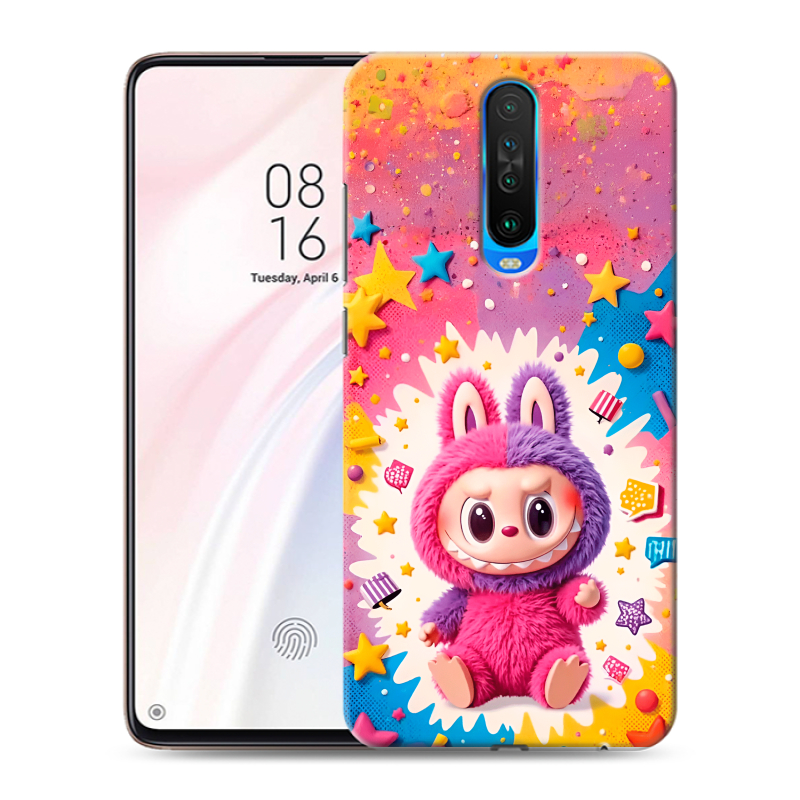 Пластиковый чехол на Xiaomi RedMi K30 с принтом Labubu Лабубу Пластиковый чехол на Xiaomi RedMi K30 с принтом Labubu Лабубу