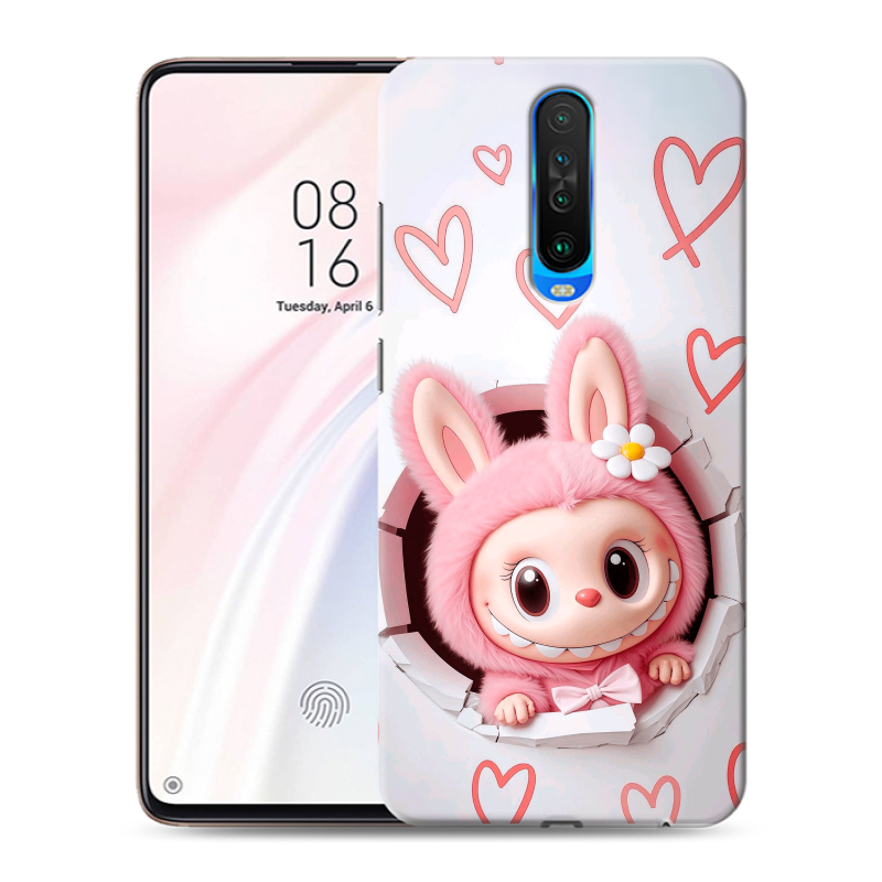 Силиконовый противоударный чехол на Xiaomi RedMi K30 с принтом Labubu Лабубу Силиконовый противоударный чехол на Xiaomi RedMi K30 с принтом Labubu Лабубу
