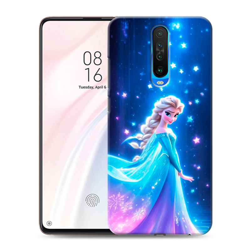 Силиконовый противоударный чехол на Xiaomi RedMi K30 с принтом Холодное сердце Frozen Силиконовый противоударный чехол на Xiaomi RedMi K30 с принтом Холодное сердце Frozen
