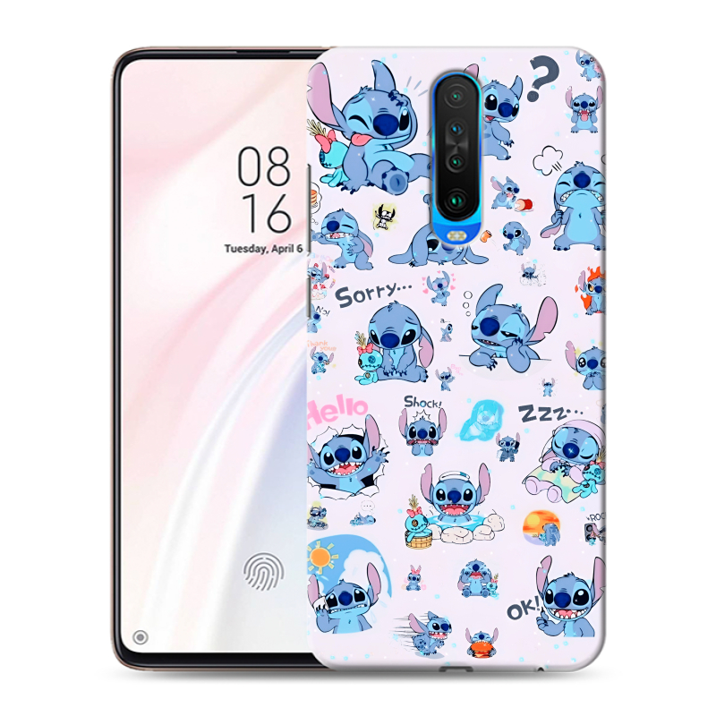 Силиконовый противоударный чехол на Xiaomi RedMi K30 с принтом Лило и Стич Силиконовый противоударный чехол на Xiaomi RedMi K30 с принтом Лило и Стич