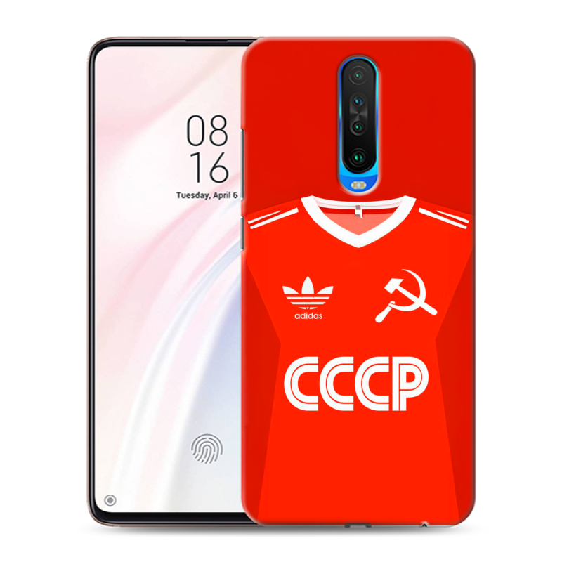Силиконовый противоударный чехол на Xiaomi RedMi K30 с принтом Флаг Герб СССР Силиконовый противоударный чехол на Xiaomi RedMi K30 с принтом Флаг Герб СССР