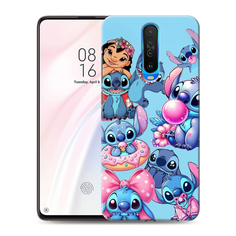 Силиконовый противоударный чехол на Xiaomi RedMi K30 с принтом Лило и Стич Силиконовый противоударный чехол на Xiaomi RedMi K30 с принтом Лило и Стич