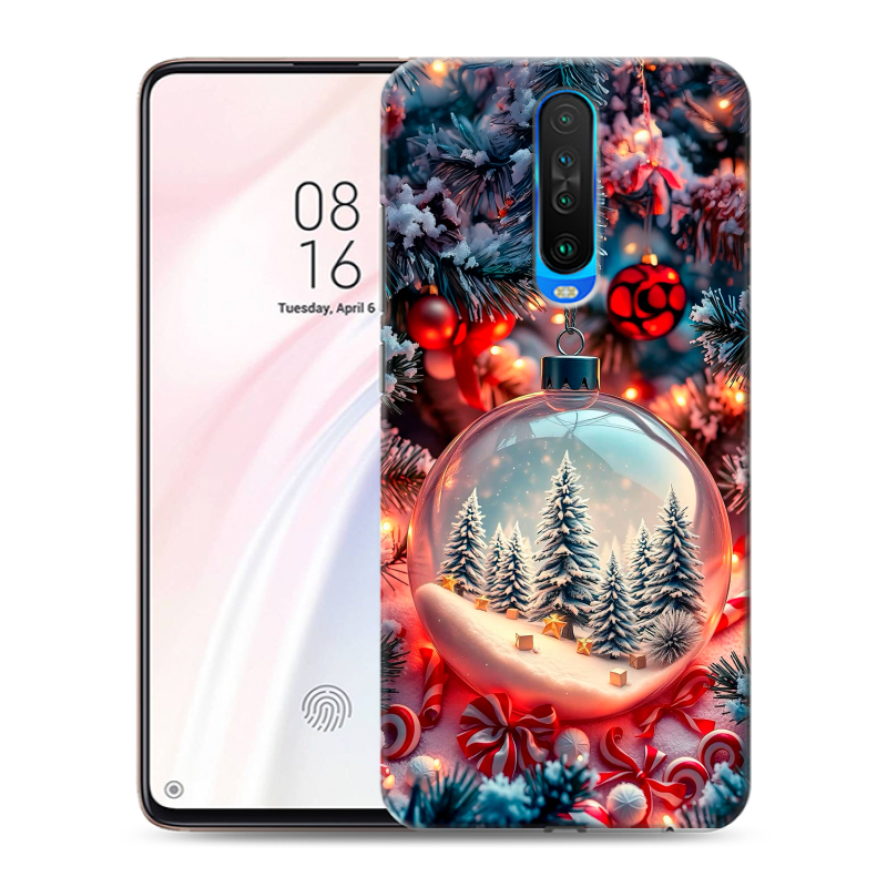 Силиконовый чехол на Xiaomi RedMi K30 с принтом Новый год Силиконовый чехол на Xiaomi RedMi K30 с принтом Новый год