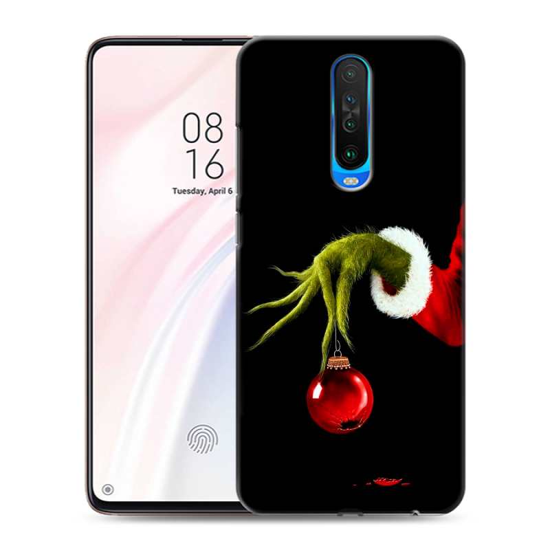Пластиковый чехол на Xiaomi RedMi K30 с принтом Новый год Гринч Пластиковый чехол на Xiaomi RedMi K30 с принтом Новый год Гринч