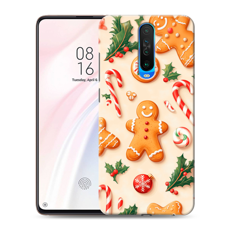 Пластиковый чехол на Xiaomi RedMi K30 с принтом Новый год Пластиковый чехол на Xiaomi RedMi K30 с принтом Новый год