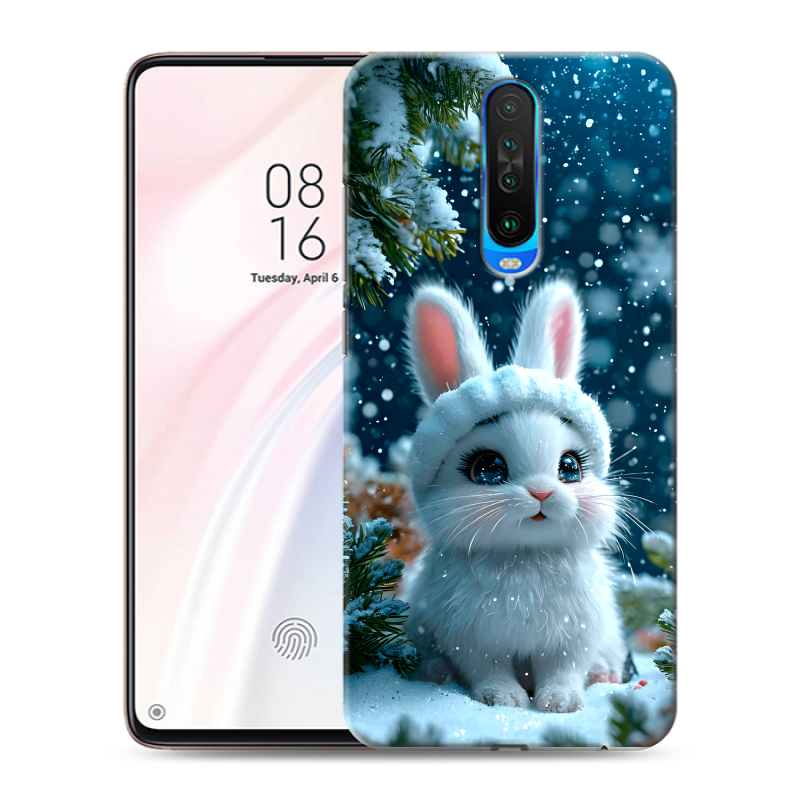 Силиконовый противоударный чехол на Xiaomi RedMi K30 с принтом Новый год Силиконовый противоударный чехол на Xiaomi RedMi K30 с принтом Новый год