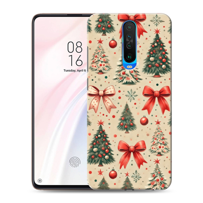 Пластиковый чехол на Xiaomi RedMi K30 с принтом Новый год Пластиковый чехол на Xiaomi RedMi K30 с принтом Новый год