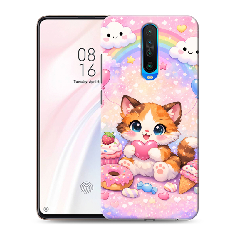 Силиконовый противоударный чехол на Xiaomi RedMi K30 с принтом для девочек Силиконовый противоударный чехол на Xiaomi RedMi K30 с принтом для девочек