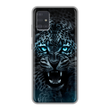 Силиконовый чехол на Samsung Galaxy A51 с принтом Темный леопард