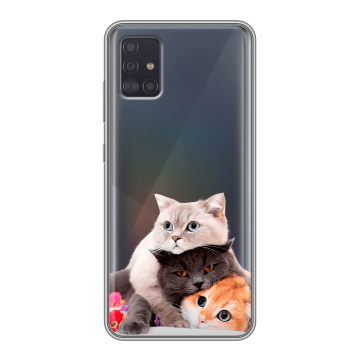 Силиконовый чехол на Samsung Galaxy A51 с принтом Кошки