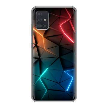 Силиконовый чехол на Samsung Galaxy A51 с принтом Абстракция неон