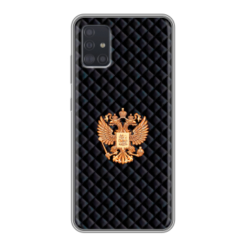 Силиконовый чехол на Samsung Galaxy A51 с принтом Герб России принт
