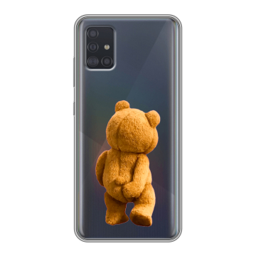 Силиконовый чехол на Samsung Galaxy A51 с принтом Медведь
