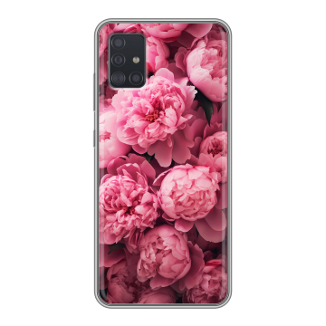 Силиконовый чехол на Samsung Galaxy A51 с принтом цветы пионы
