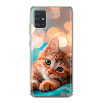 Силиконовый чехол на Samsung Galaxy A51 с принтом котик