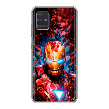 Силиконовый чехол на Samsung Galaxy A51 с принтом Железный человек Ironman