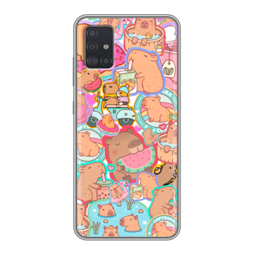 Силиконовый чехол на Samsung Galaxy A51 с принтом капибары