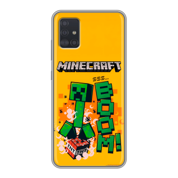 Силиконовый чехол на Samsung Galaxy A51 с принтом Майнкрафт Minecraft