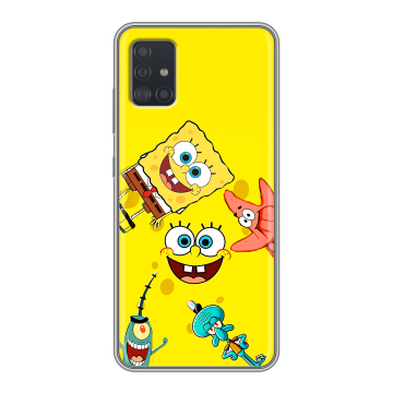 Силиконовый чехол на Samsung Galaxy A51 с принтом Спанч боб Спанчбоб Силиконовый чехол на Samsung Galaxy A51 с принтом Спанч боб Спанчбоб