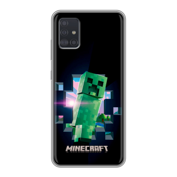 Силиконовый чехол на Samsung Galaxy A51 с принтом Майнкрафт Minecraft