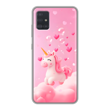 Силиконовый чехол на Samsung Galaxy A51 с принтом Единорог