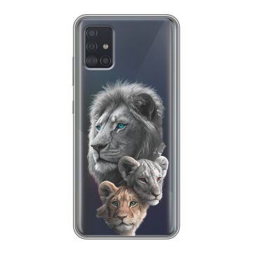 Силиконовый чехол на Samsung Galaxy A51 с принтом Львы Силиконовый чехол на Samsung Galaxy A51 с принтом Львы