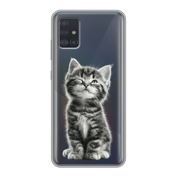 Силиконовый чехол на Samsung Galaxy A51 с принтом Котенок